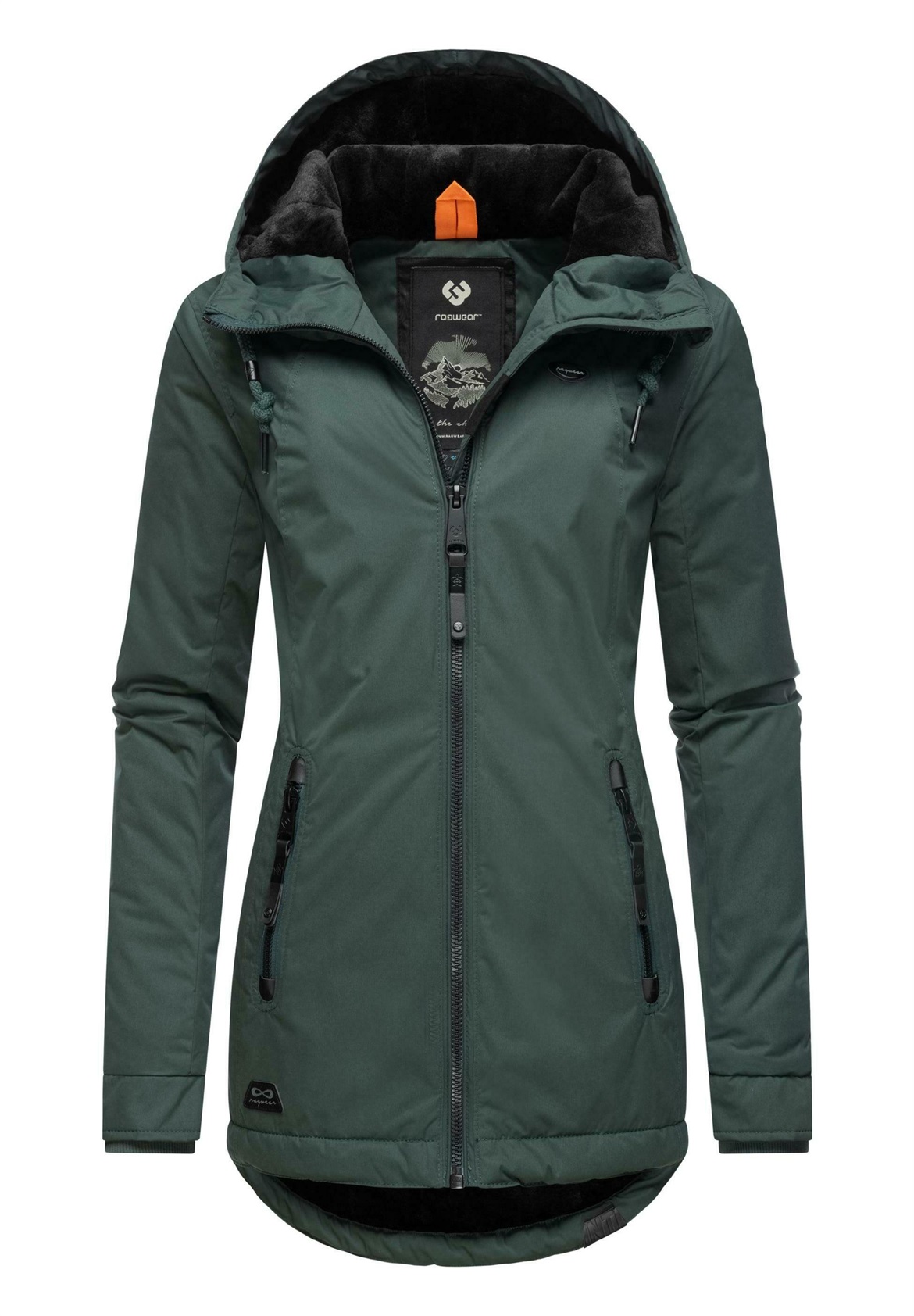 Ragwear ZUZKA - Wintermantel - dark green/dunkelgrün-meliert