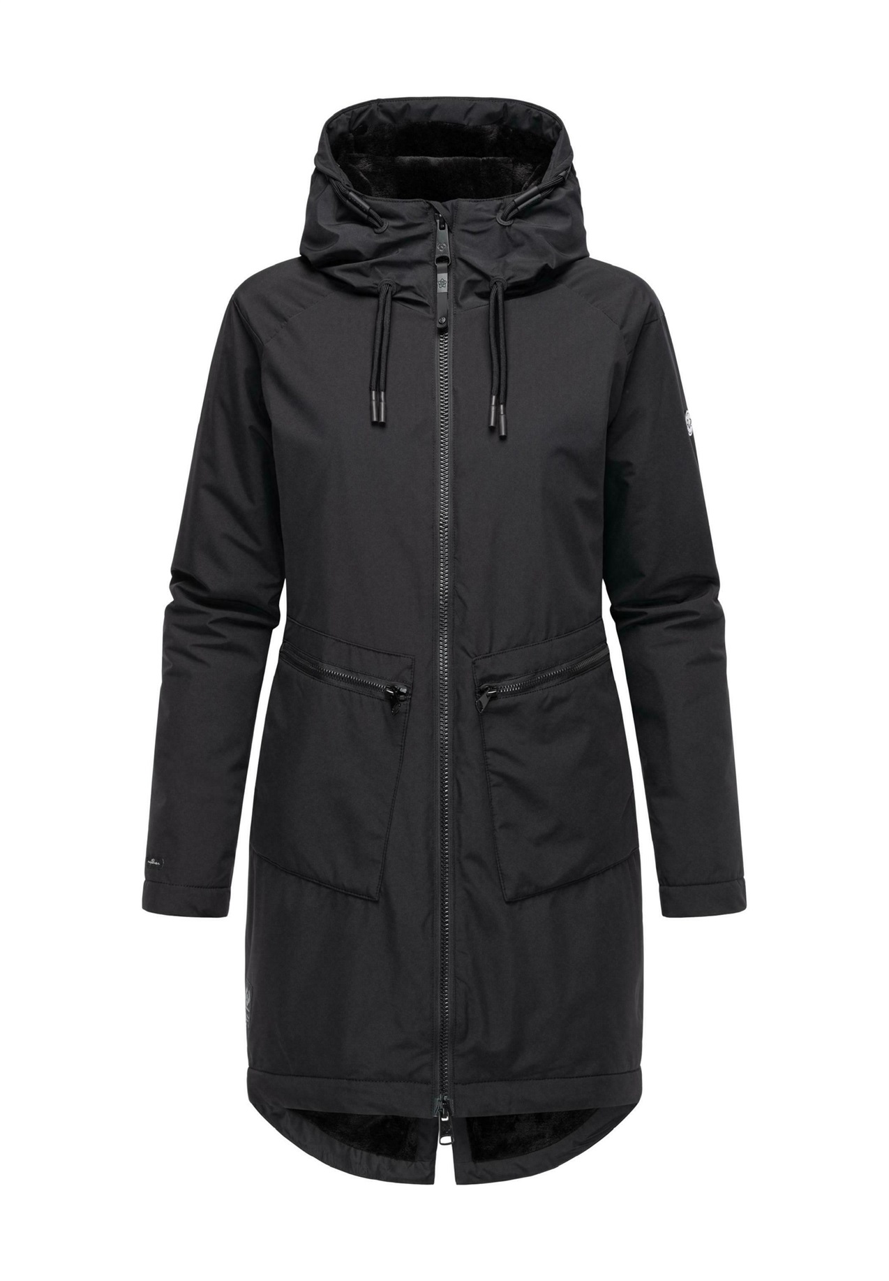 Ragwear Wintermantel - black/schwarz