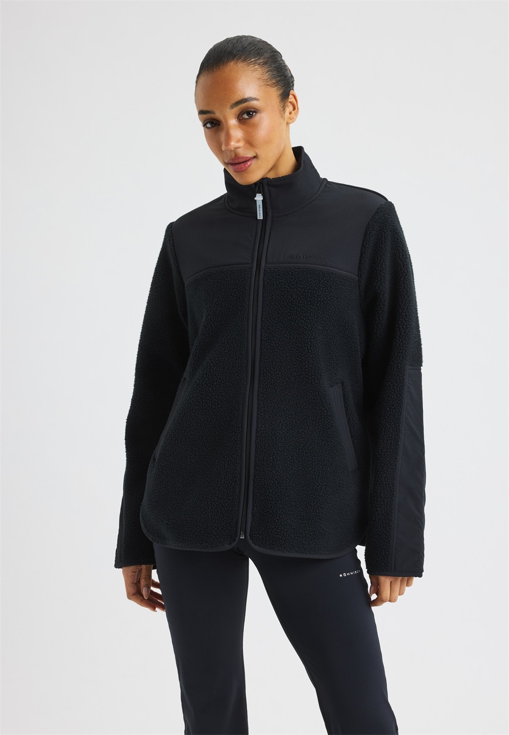 Röhnisch PHOEBE PILE - Fleecejacke - black/schwarz