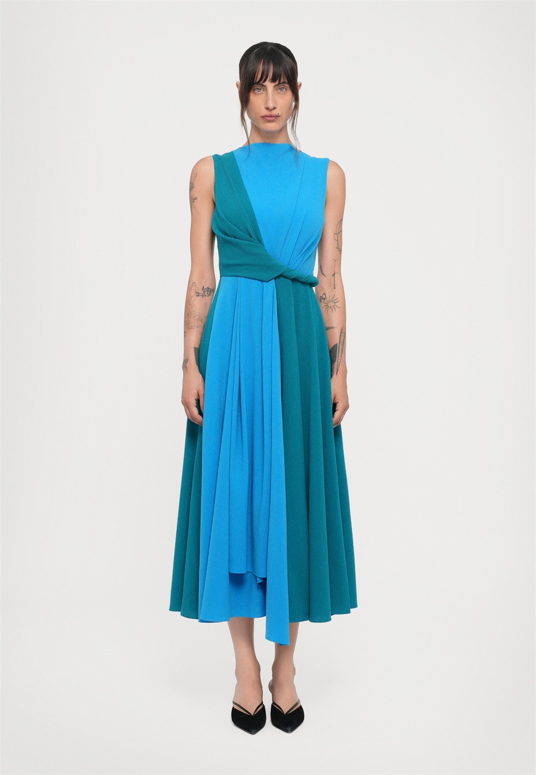 Roksanda PARSA DRESS - Ballkleid - aegean/turquoise/blau