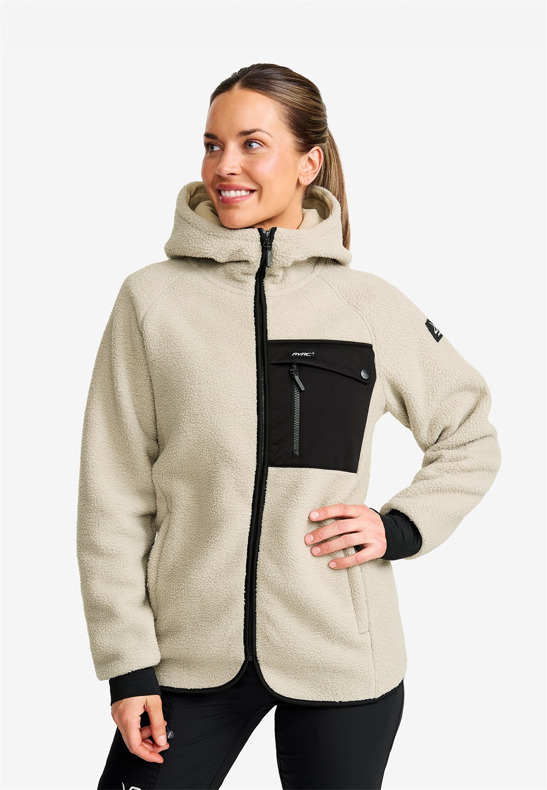 RevolutionRace Fleecejacke - beige/khaki/beige
