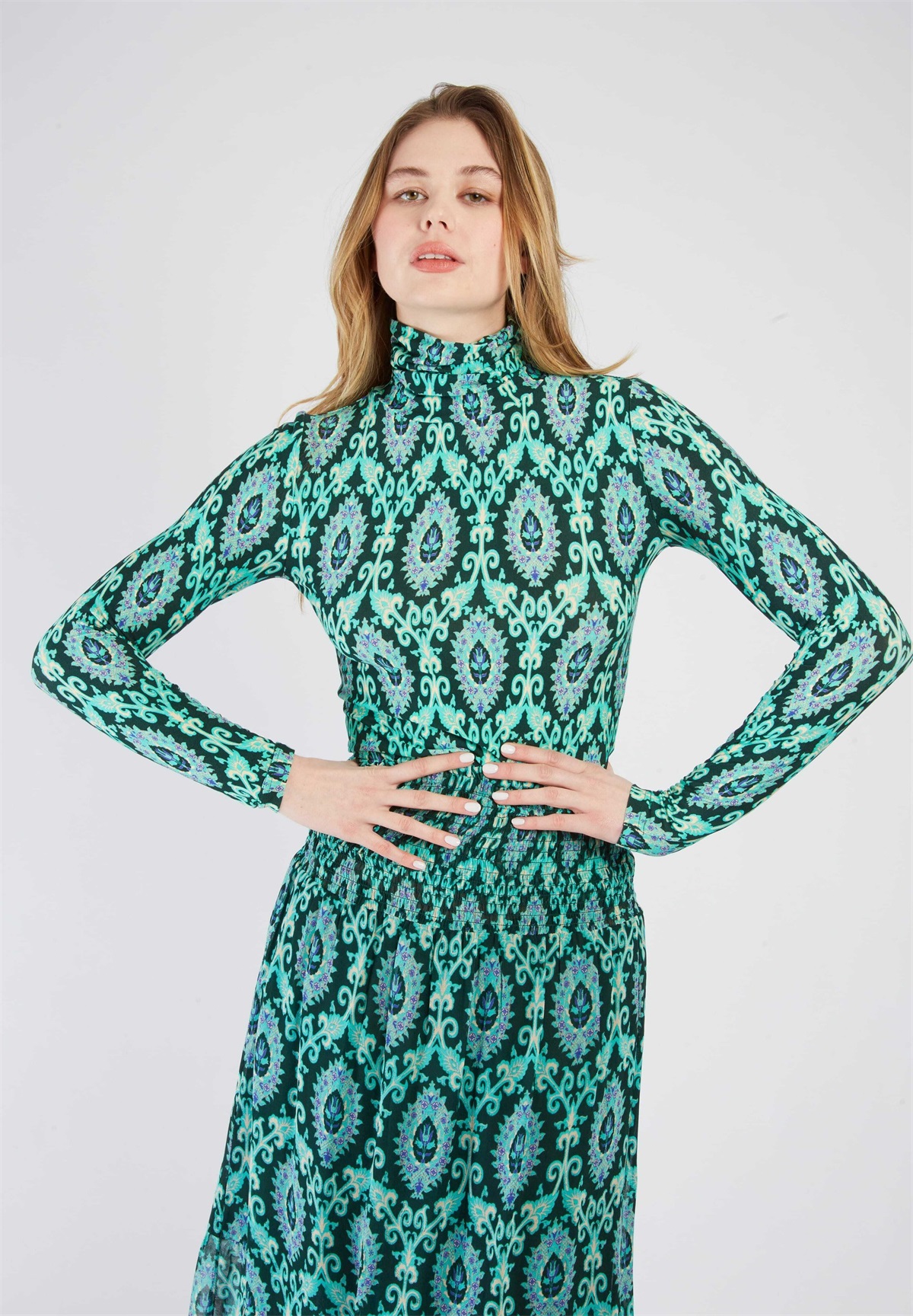 Derhy Langarmshirt - vert/grün