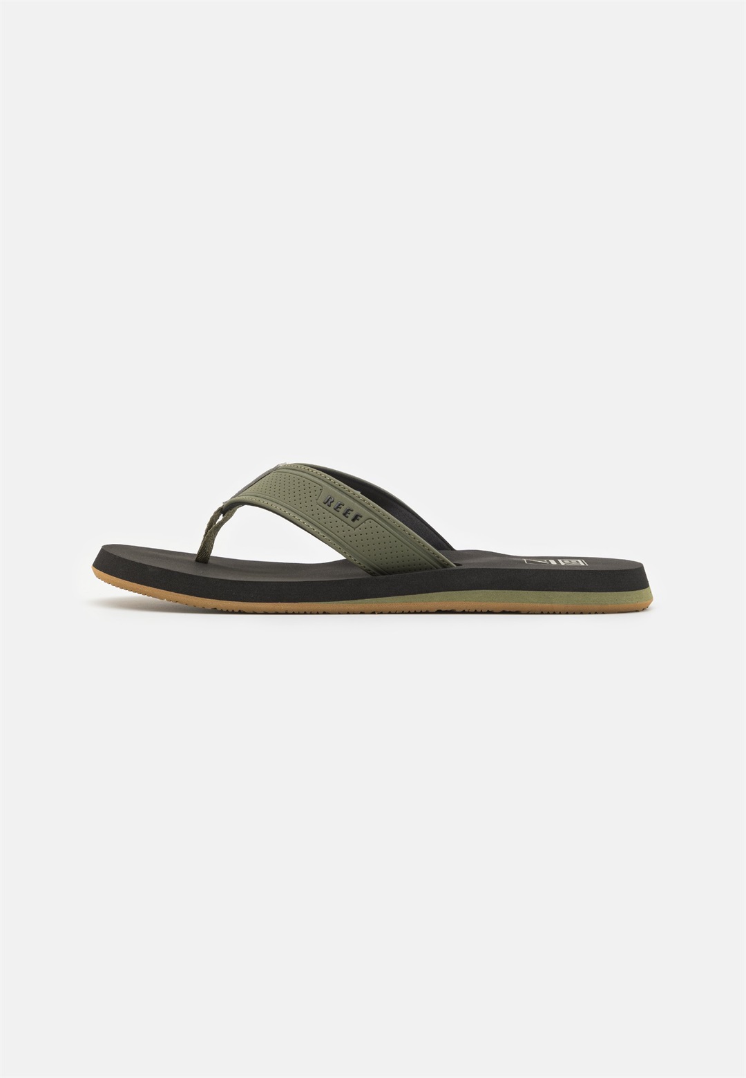 Reef THE LAYBACK - Zehentrenner - black/olive/schwarz