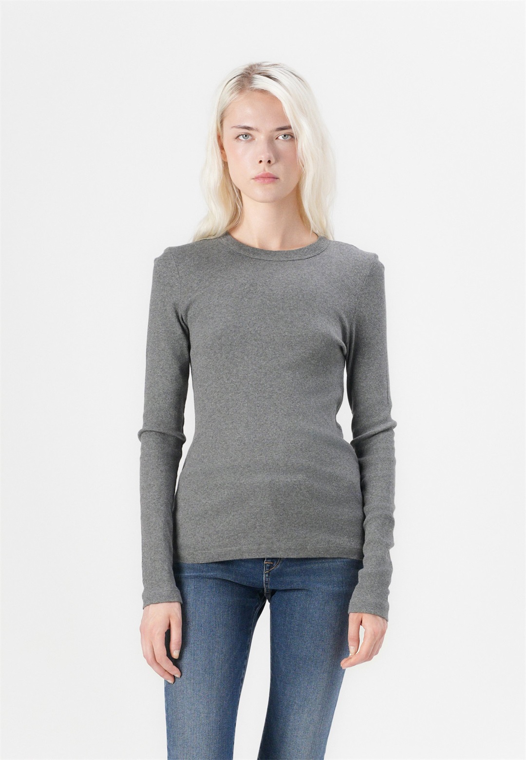 Replay Langarmshirt - dark grey/dunkelgrau-meliert