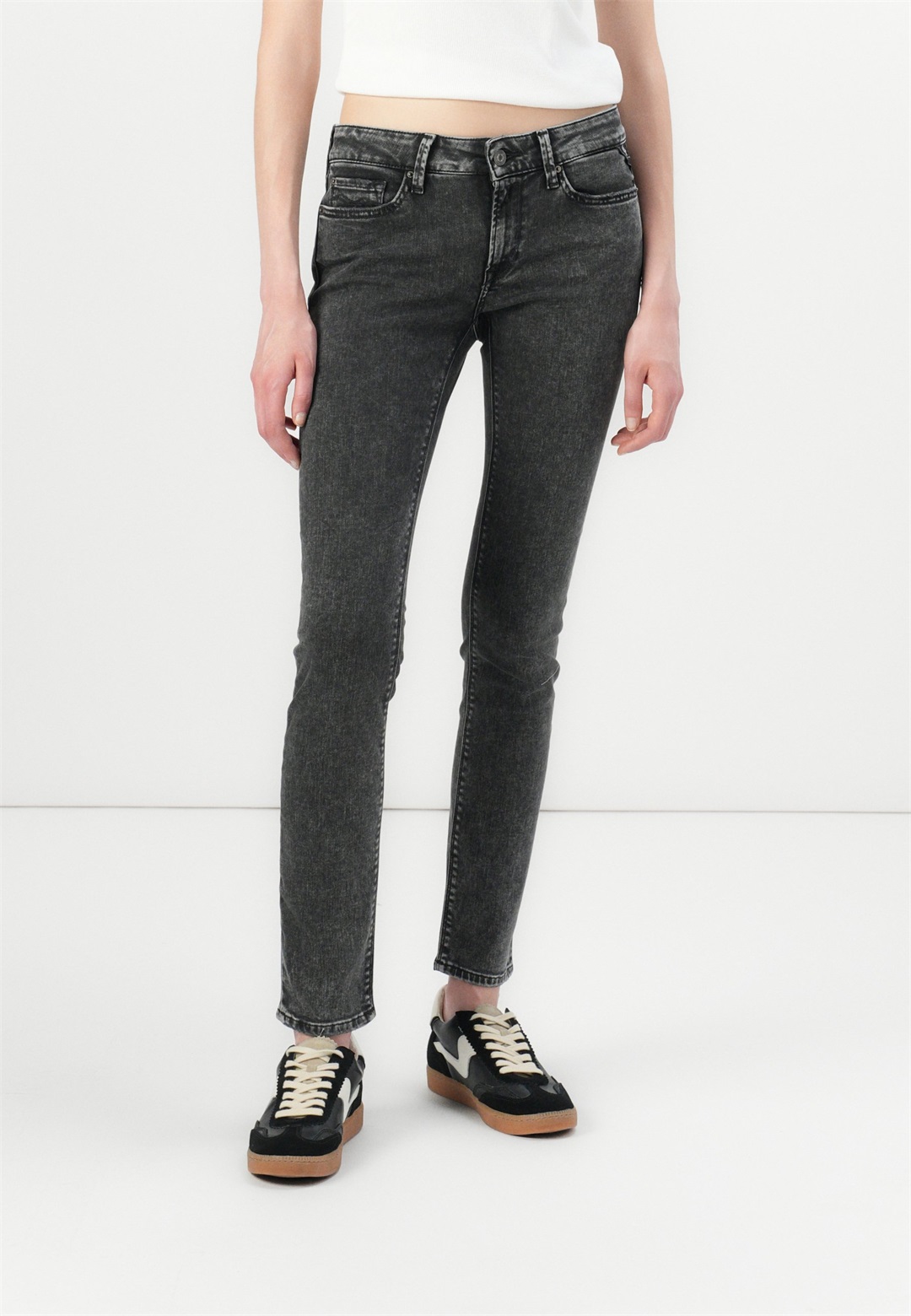 Replay NEW LUZ PANTS - Jeans Skinny Fit - dark grey/grey denim