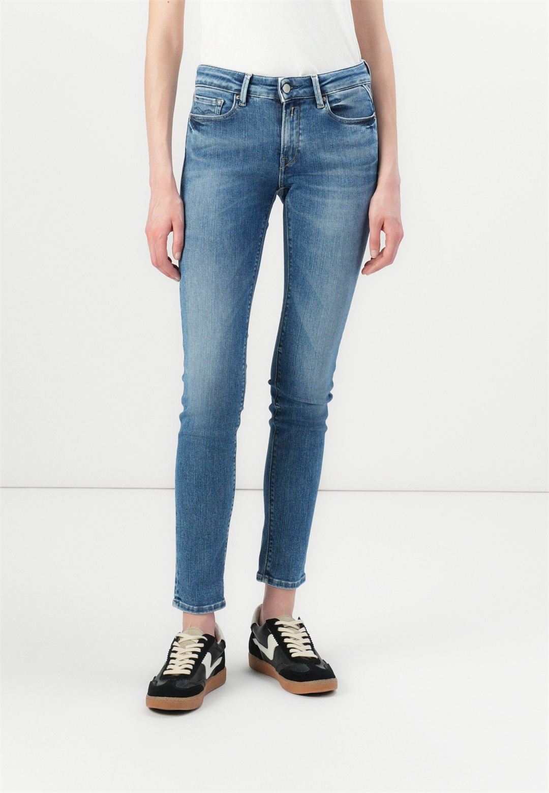 Replay NEW LUZ PANTS - Jeans Skinny Fit - medium blue/blue denim