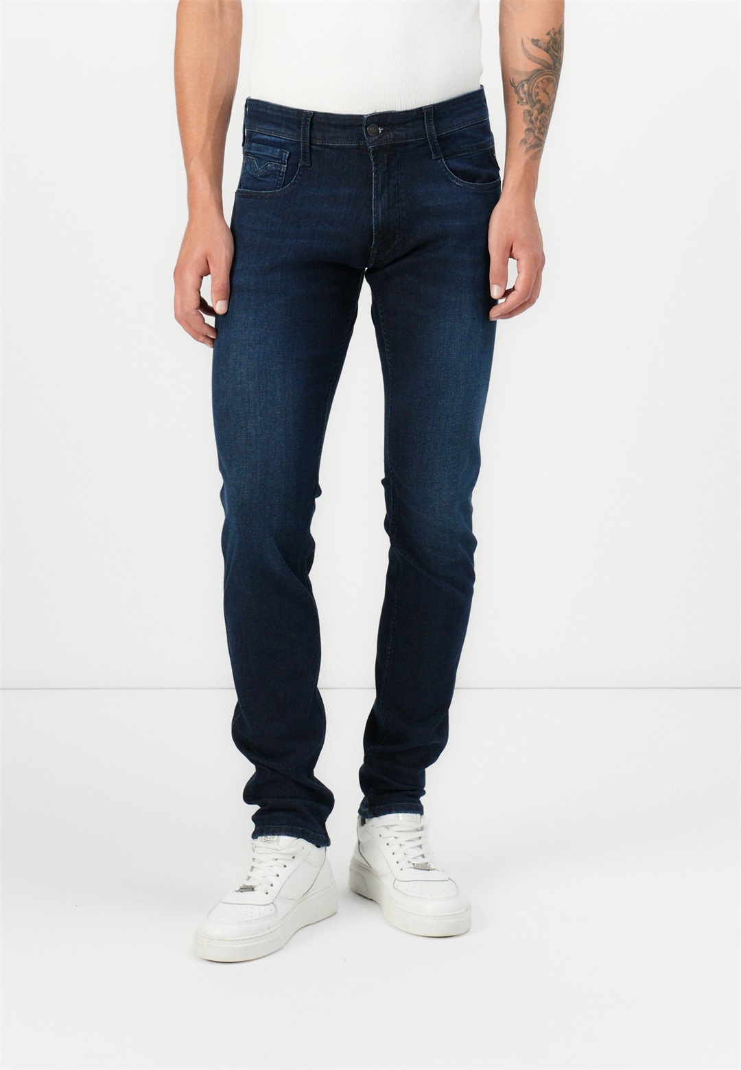 Replay ANBASS - Jeans Slim Fit - dark blue/dark-blue denim