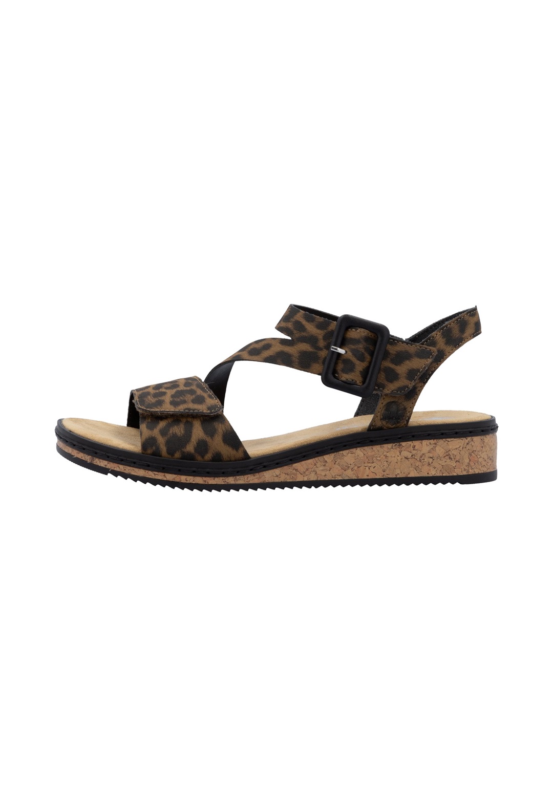 Rieker Keilsandalette - animalprint/braun