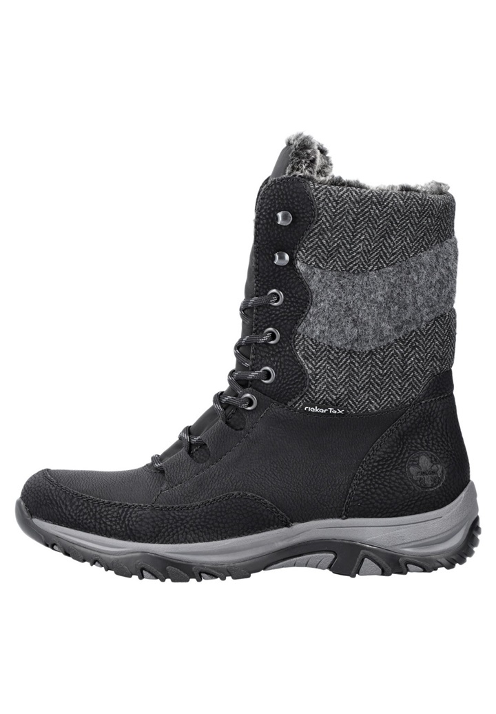 Rieker Snowboot/Winterstiefel - black black grey anthracite anthracite/schwarz