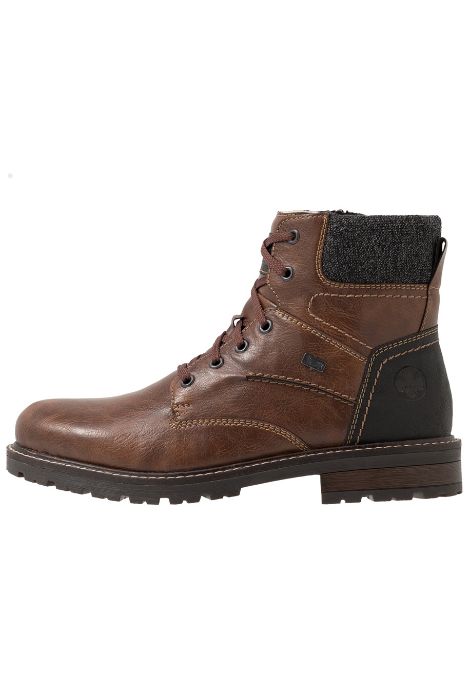 Rieker Schnürstiefelette - toffee/schwarz/granit/braun