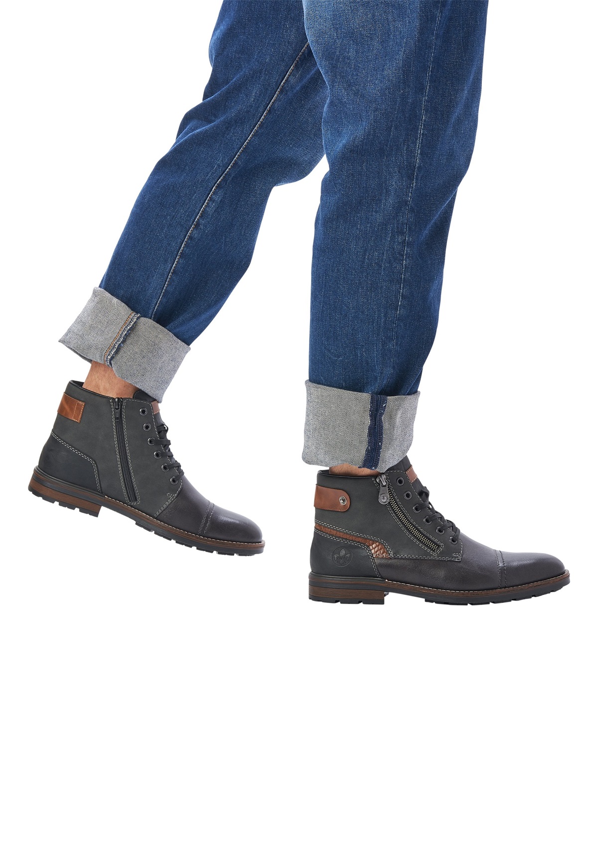 Rieker Schnürstiefelette - grau