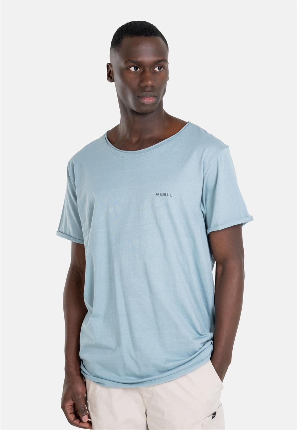 Reell VULCAN - T-Shirt basic - blue map/hellblau