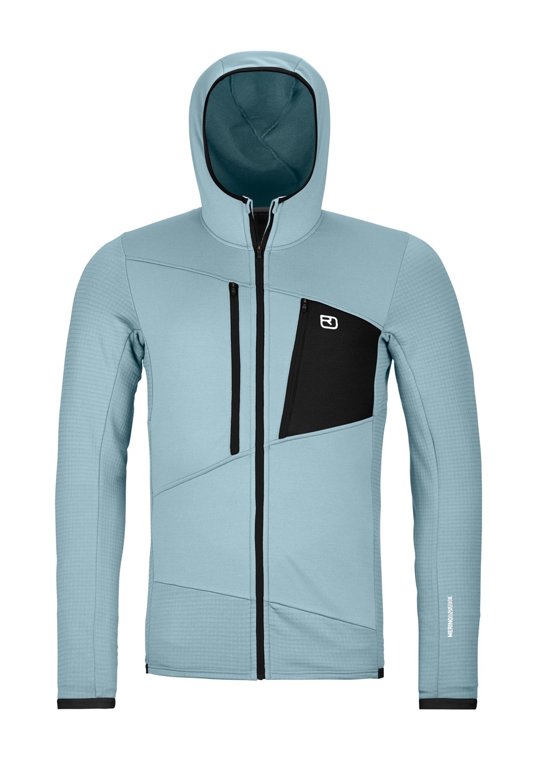 ORTOVOX FLEECE GRID - Kapuzenpullover - glacier grey/blaugrau
