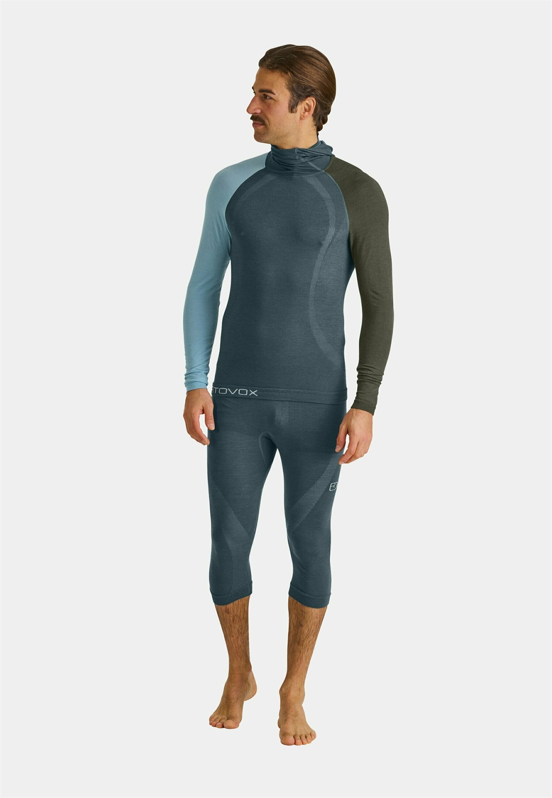 ORTOVOX 120 COMP LIGHT HOODY - Unterhemd/-shirt - dark arctic grey/dunkelgrau