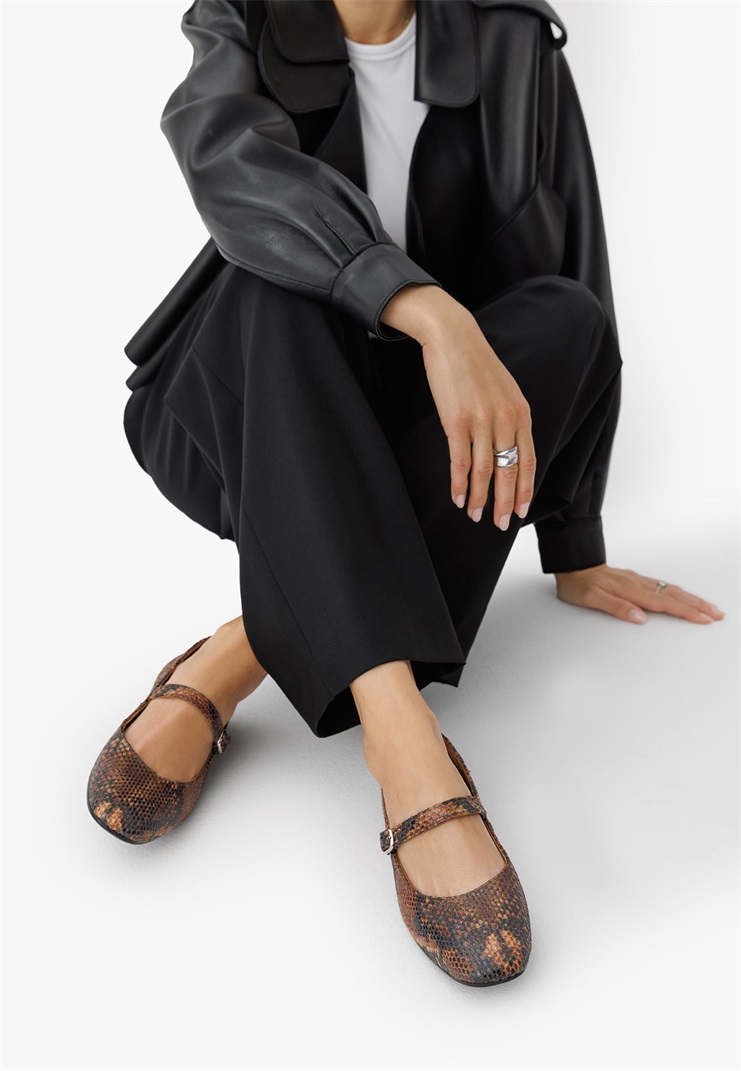 RYŁKO Riemchenballerina - brown/braun