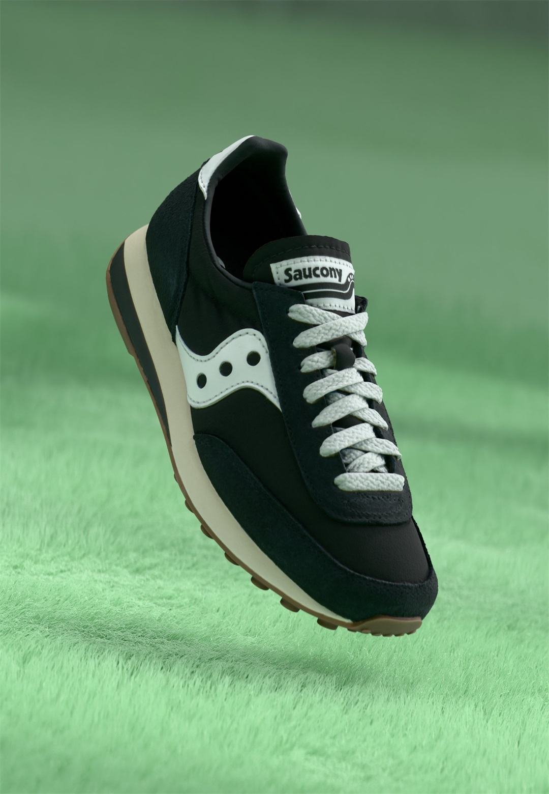 Saucony TRAINER 80 UNISEX - Sneaker low - black/white/schwarz