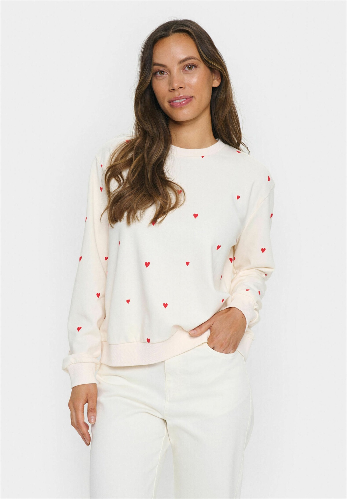 Saint Tropez DAGNASZ - Sweatshirt - ice flame hearts/rot