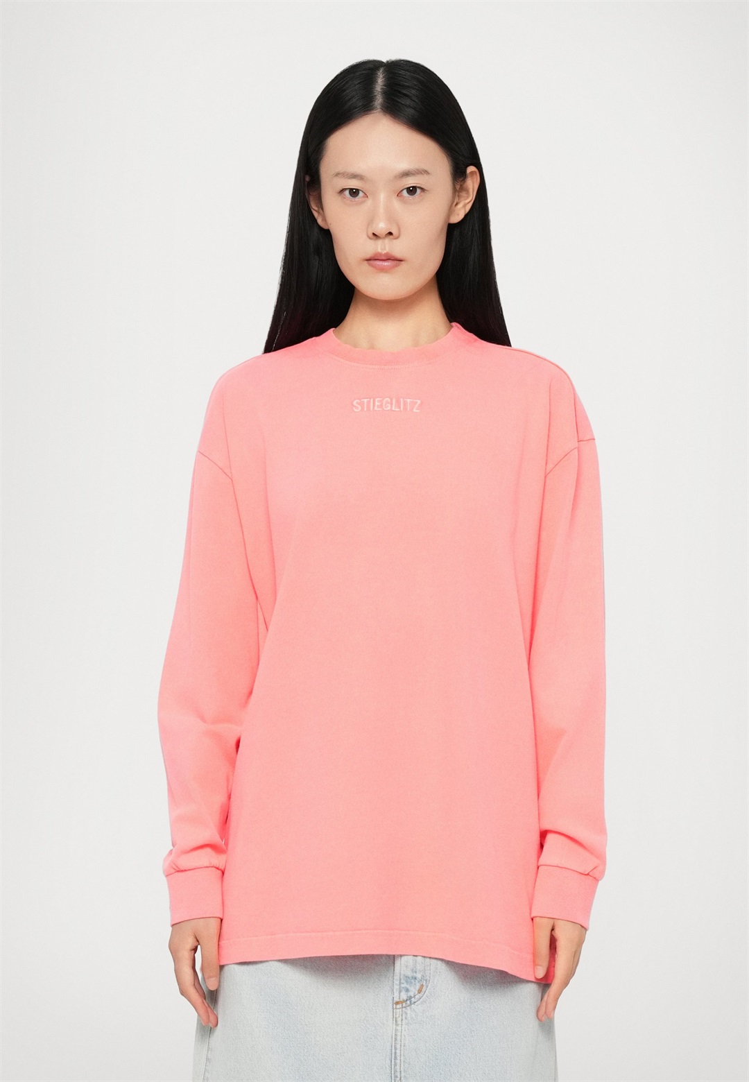 Stieglitz BASIC SKATE - Langarmshirt - coral/hellblau