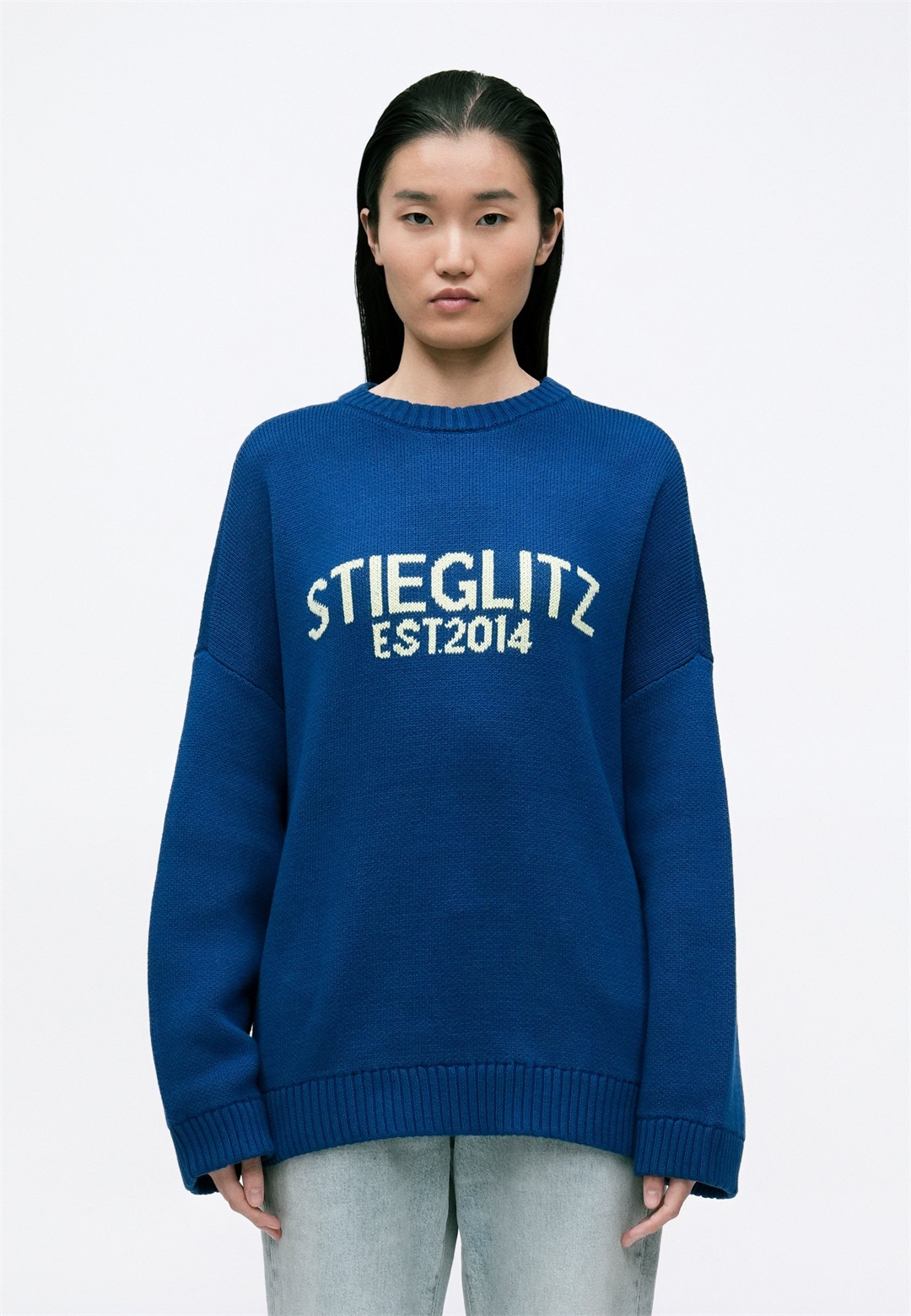 Stieglitz ANITA SWEATER - Strickpullover - blue/blau