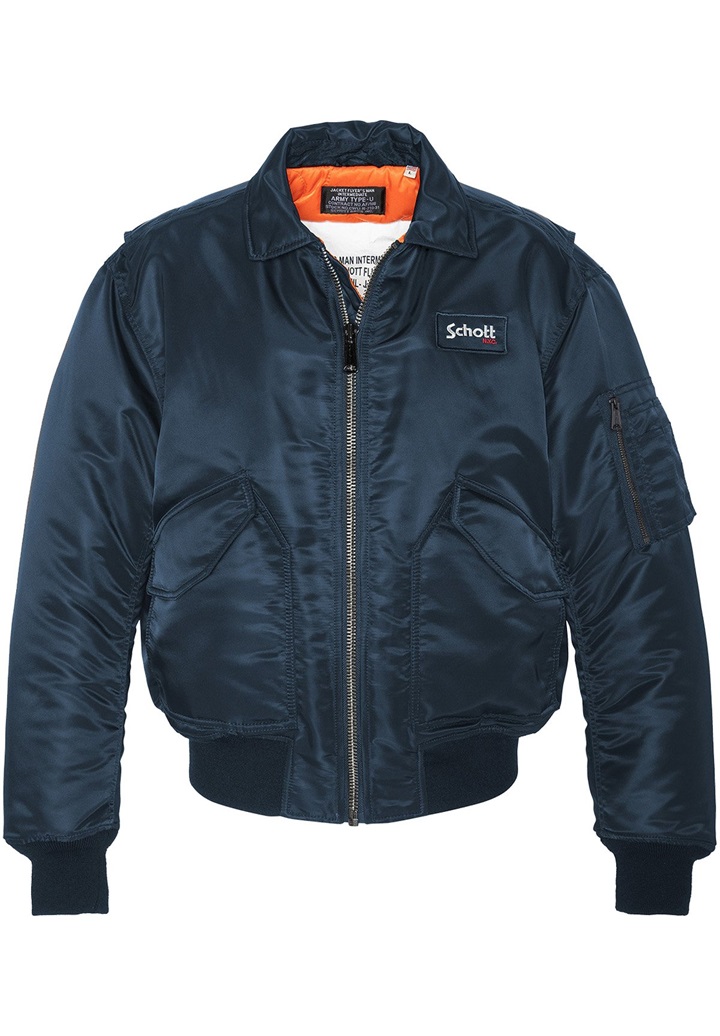 Schott BLOUSON PILOTE CWU ÉCO RESPONSABLE - Übergangsjacke - marine/dunkelblau