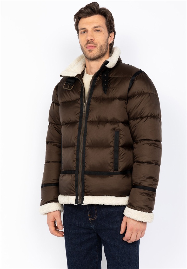 Schott PUFFER - Winterjacke - marron/braun