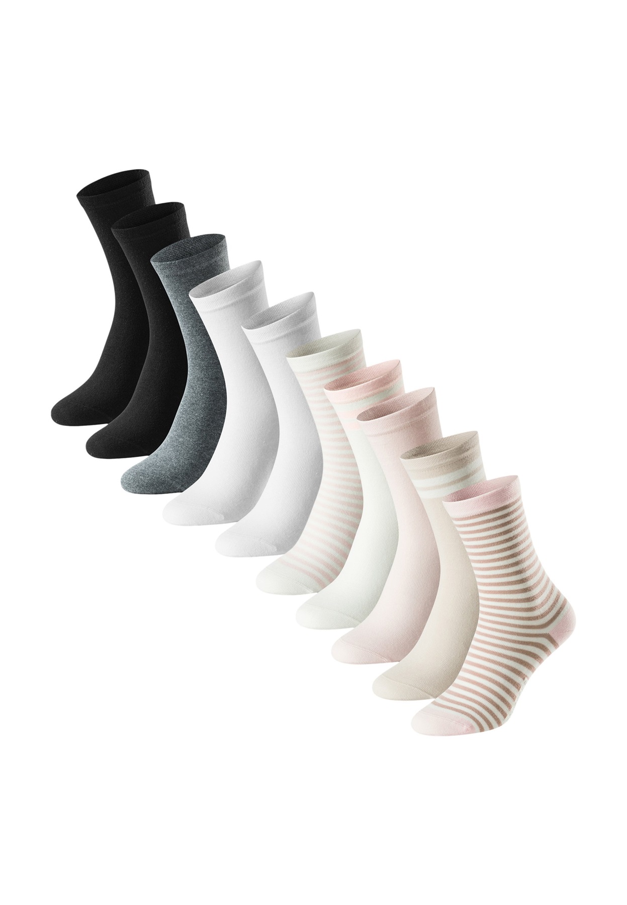 Schiesser 10ER PACK - Socken - dunkelblau rosa/rosa meliert