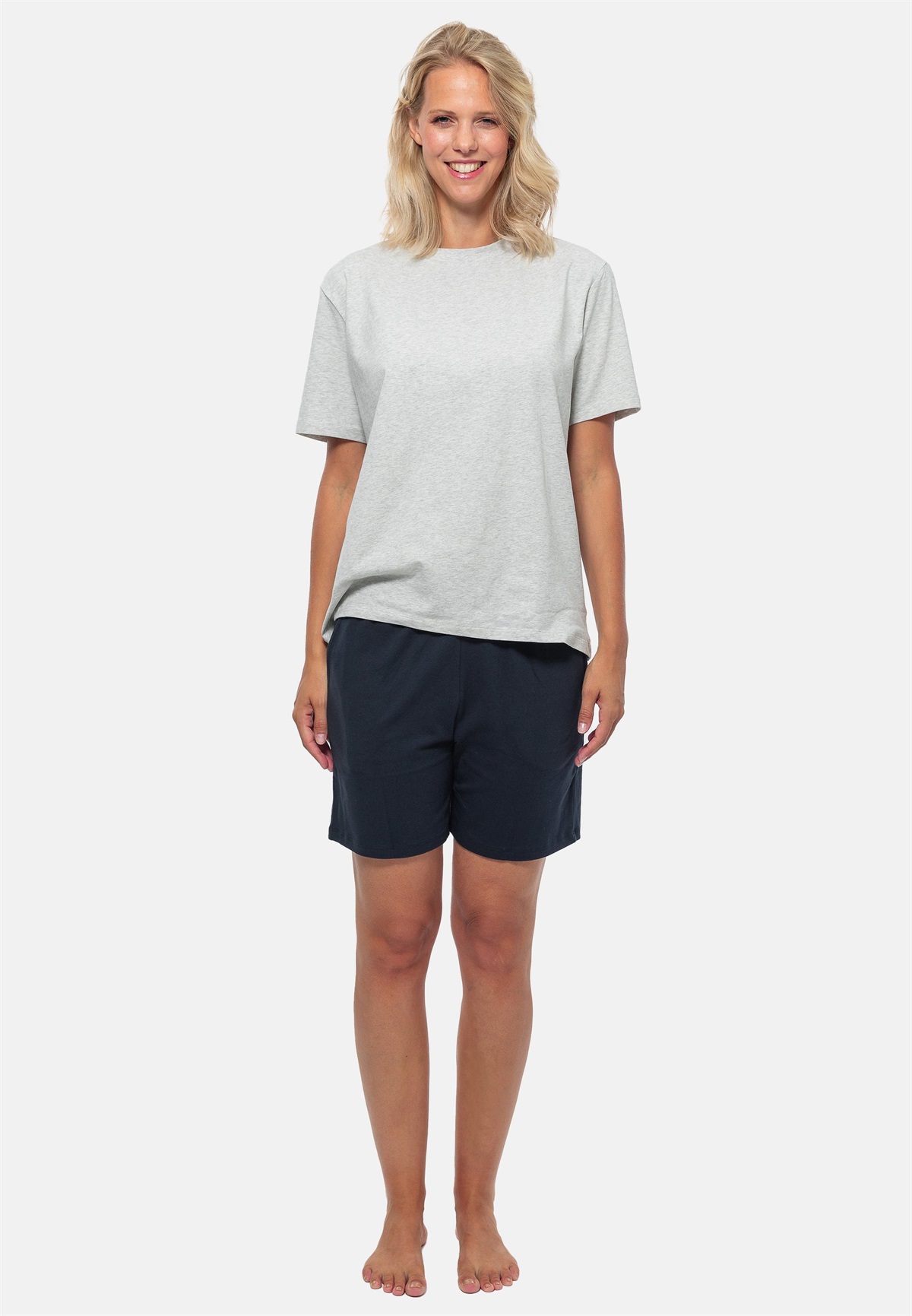 Schiesser SET - Nachtwäsche Set - dunkelblau grau/blau