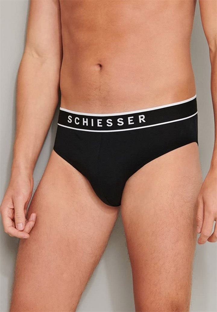 Schiesser 3 PACK - Slip - uni/schwarz