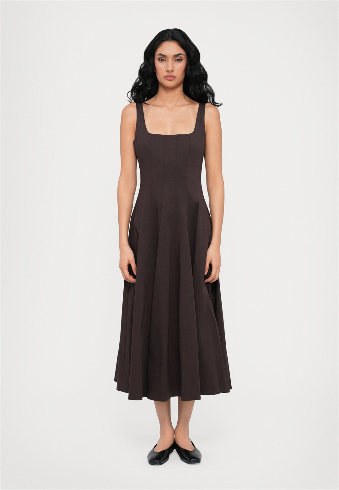 STAUD WELLS DRESS - Freizeitkleid - earth/dunkelbraun