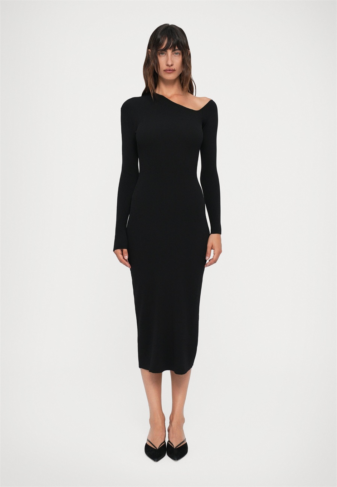 STAUD LOIS DRESS - Strickkleid - black/schwarz