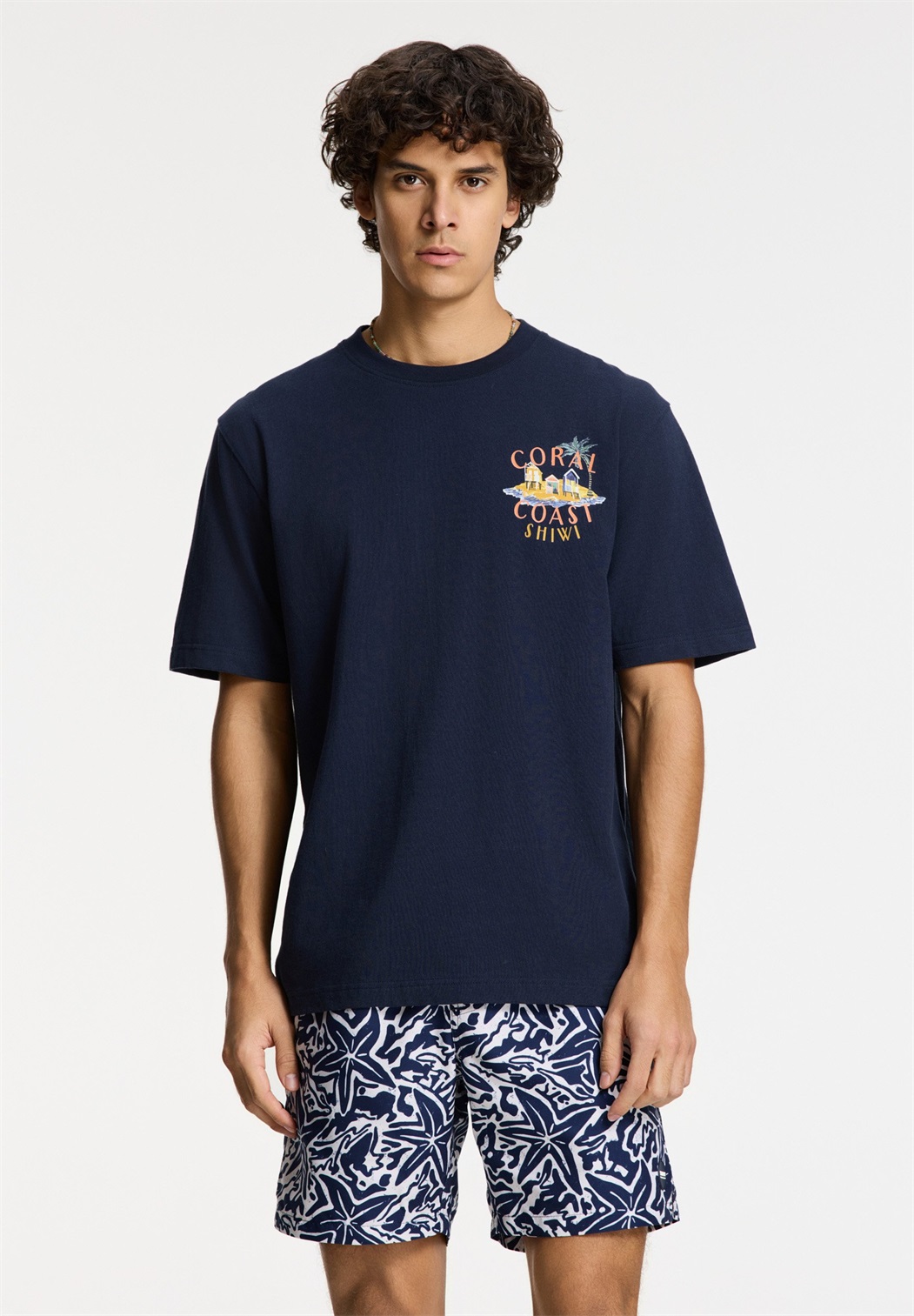 Shiwi T-Shirt print - blue dark navy/dunkelblau