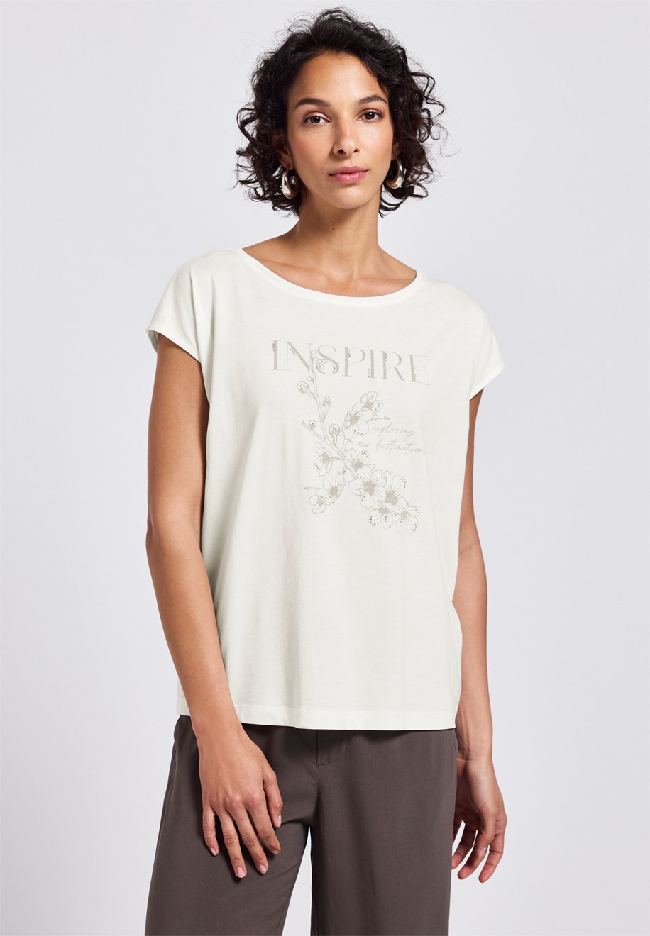 Street One T-Shirt print - weiß/offwhite Street One T-Shirt print - weiß/offwhite