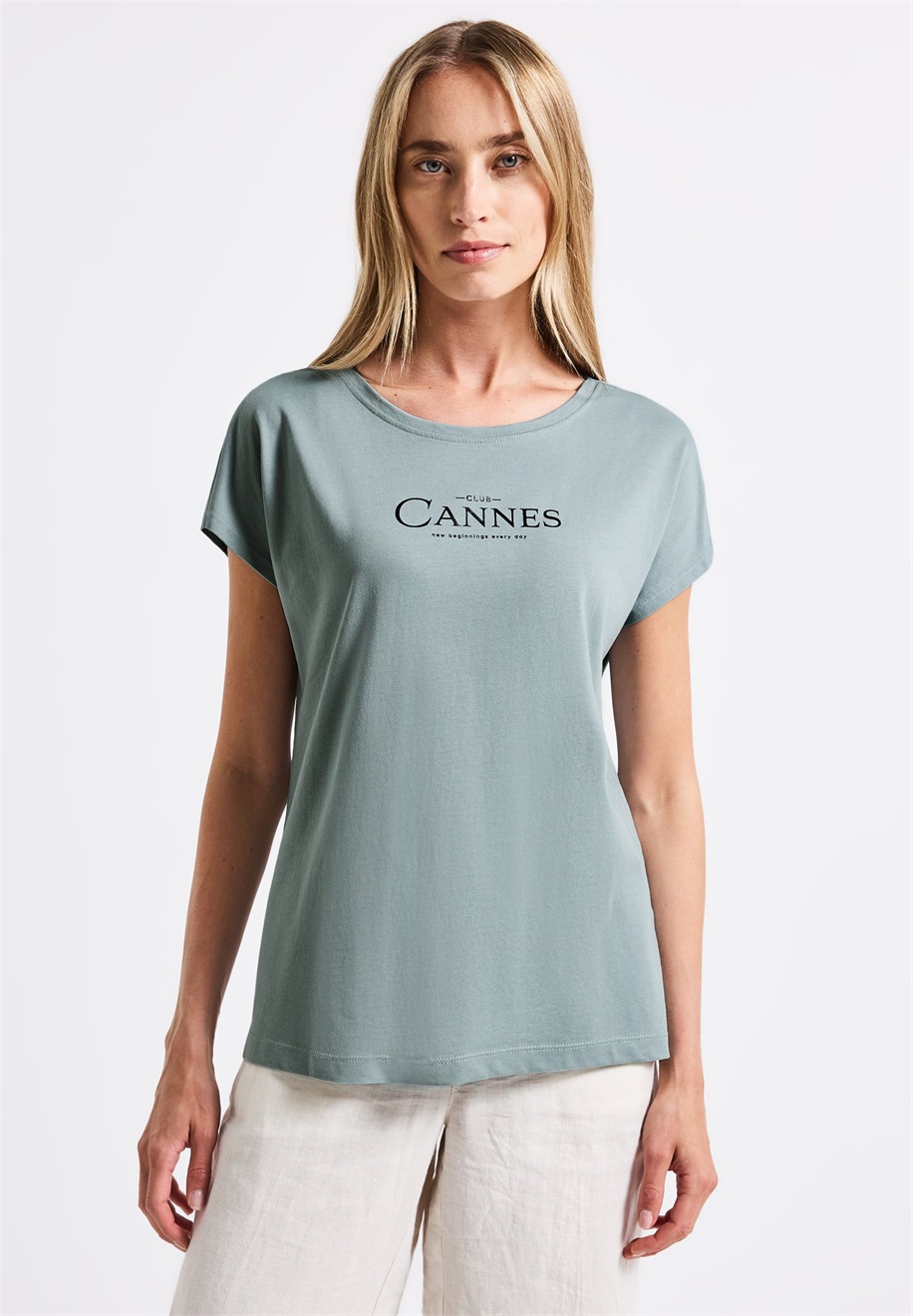 Street One MIT FOLIEN-WORDING - T-Shirt print - blau