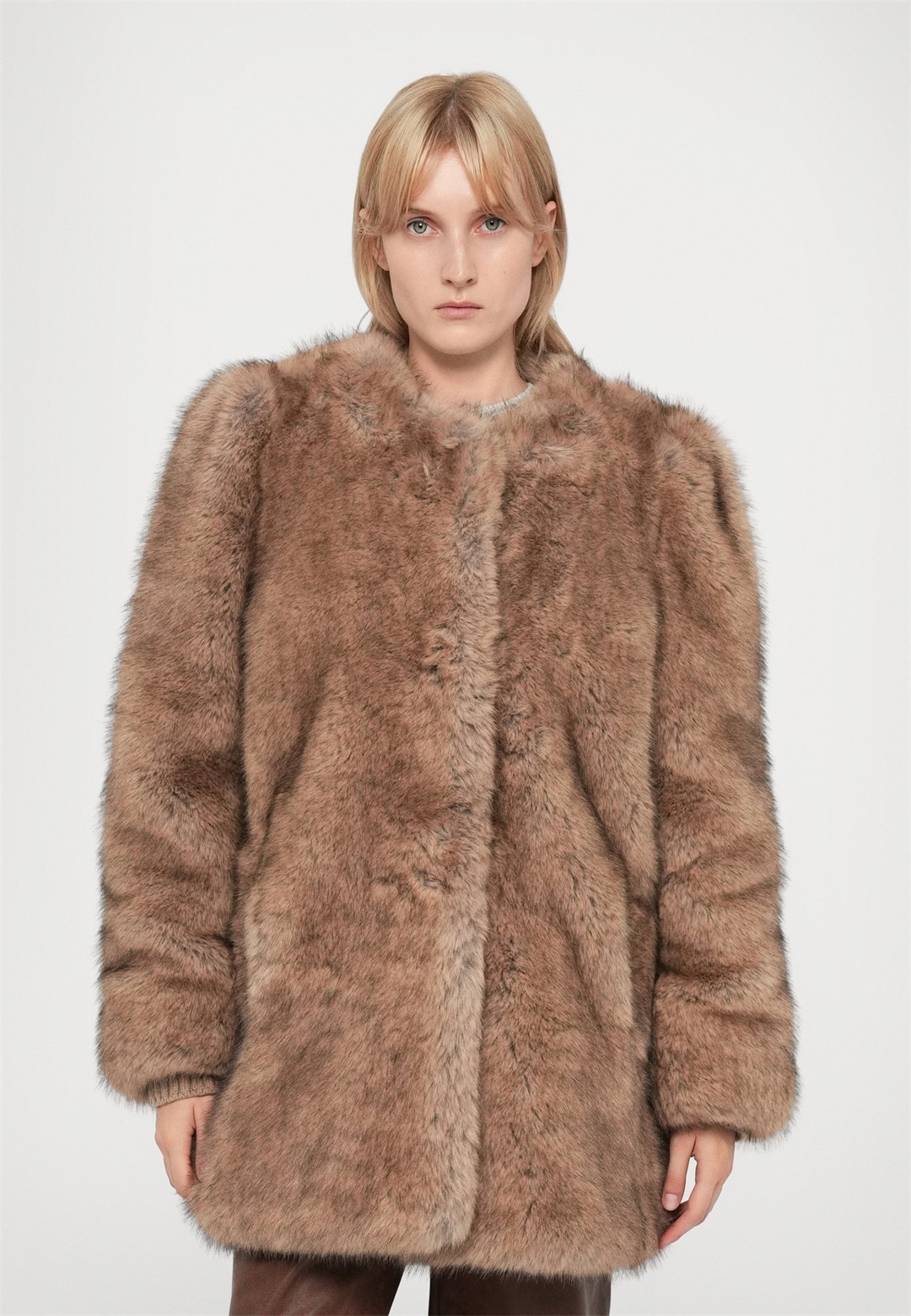 STAND STUDIO SADIE JACKET - Wintermantel - natural/braun