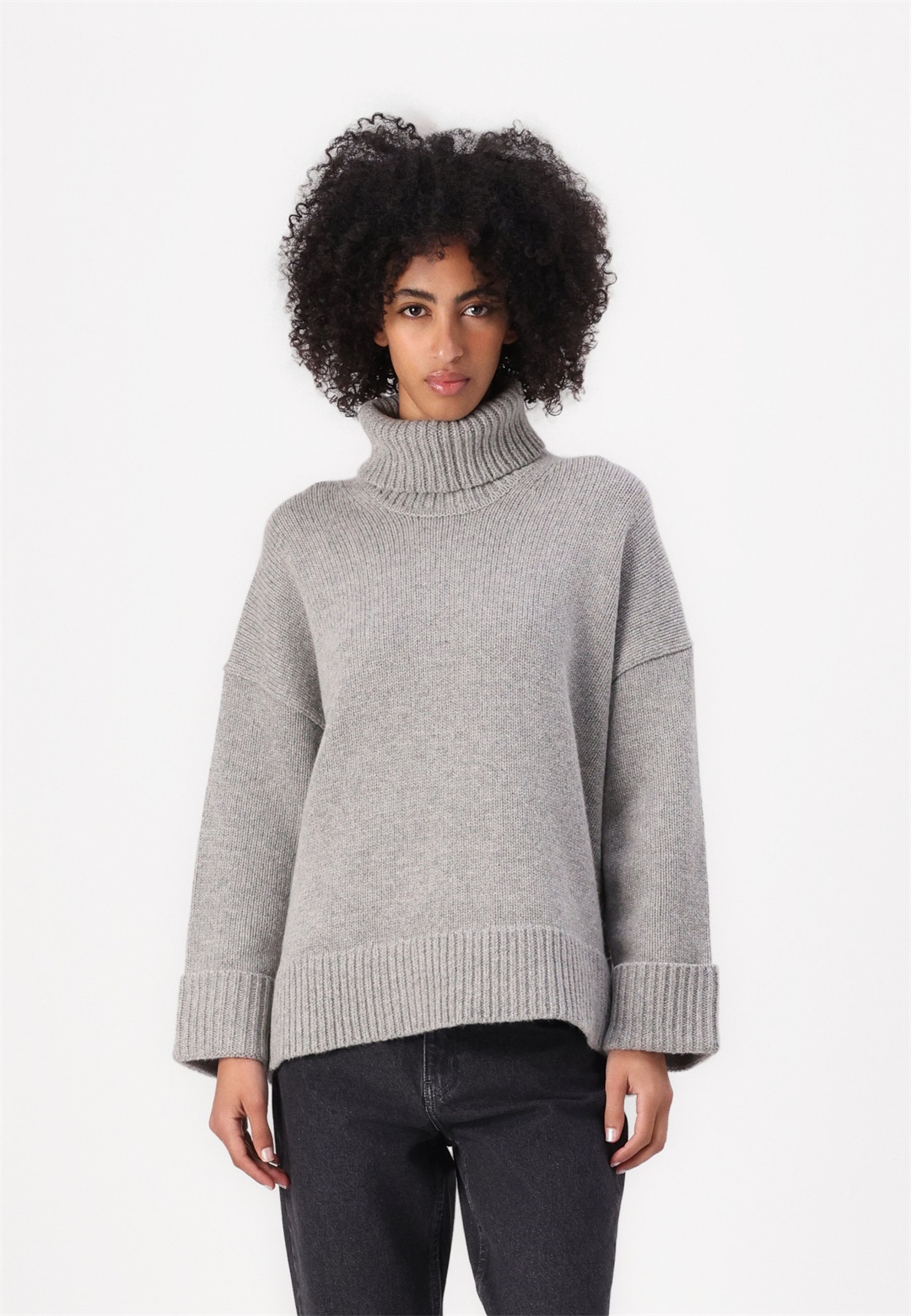 Samsøe Samsøe KEIKU TURTLENECK - Strickpullover - grey/grau