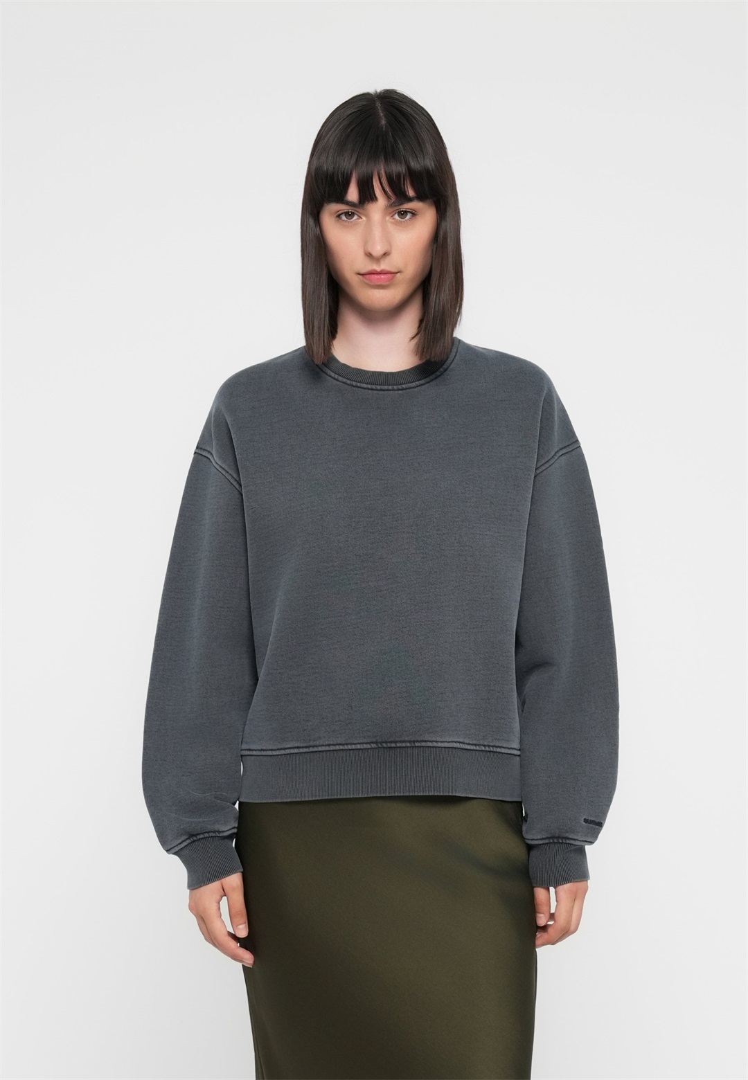 Samsøe Samsøe SAVA - Sweatshirt - charcoal art/dunkelgrau