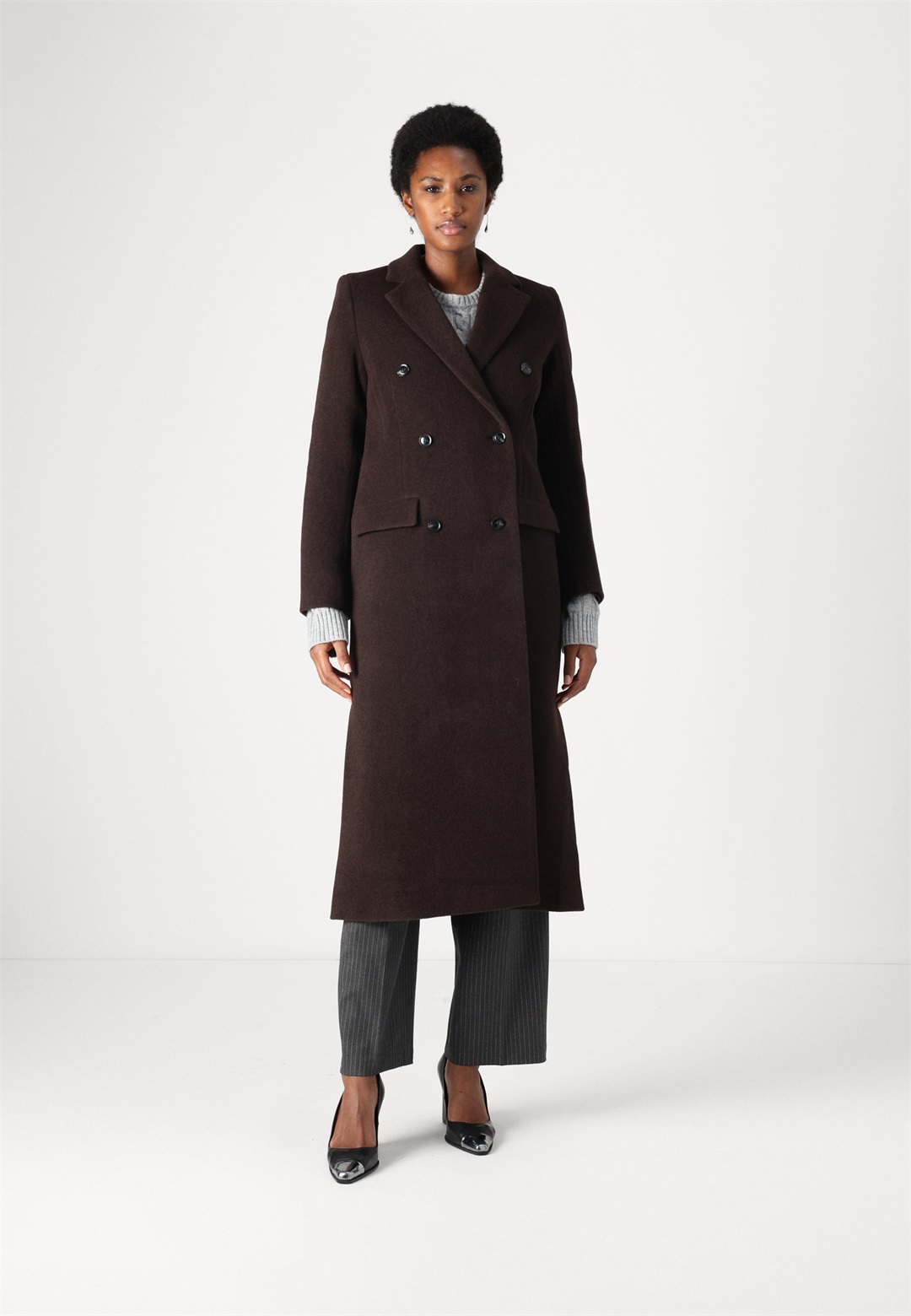 Samsøe Samsøe Klassischer Mantel - mole/braun