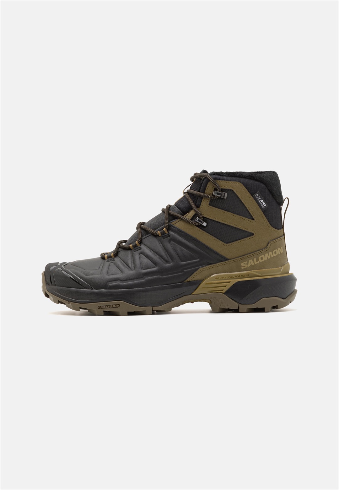 Salomon X ULTRA SNOWPILOT WP - Snowboot/Winterstiefel - black/military olive/gothic olive/schwarz