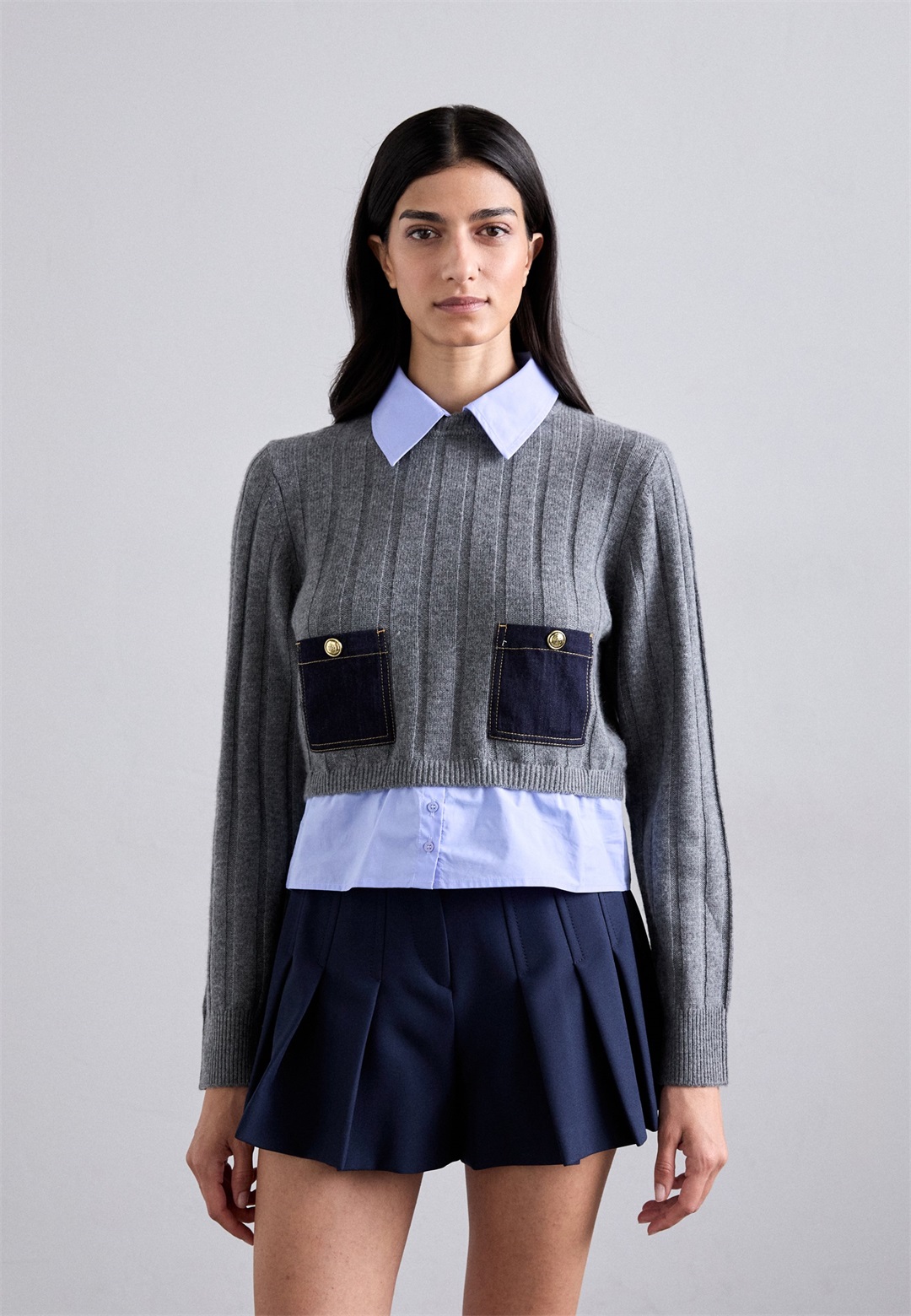 sandro JULES - Strickpullover - gris/grau