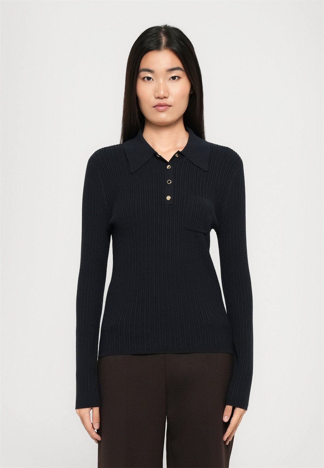 sandro TORSADES - Strickpullover - marine/dunkelblau