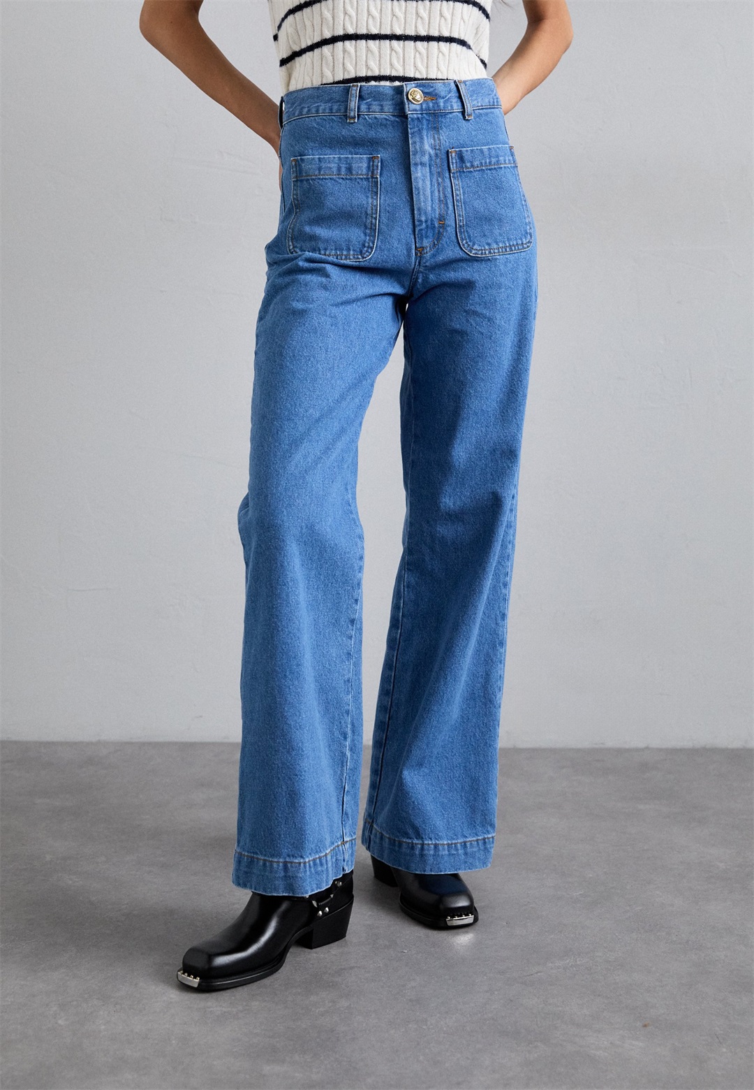 sandro Wide Leg - bleu/blau