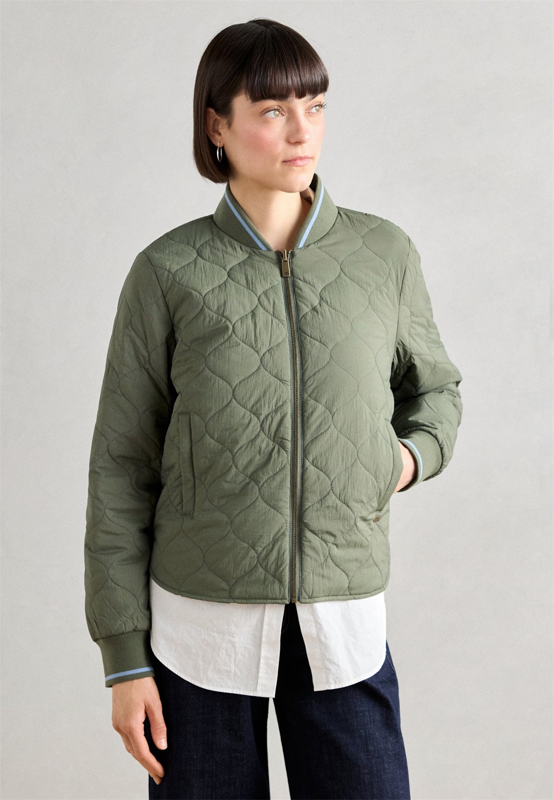 Scotch & Soda REVERSIBLE QUILTED - Bomberjacke - thyme/khaki