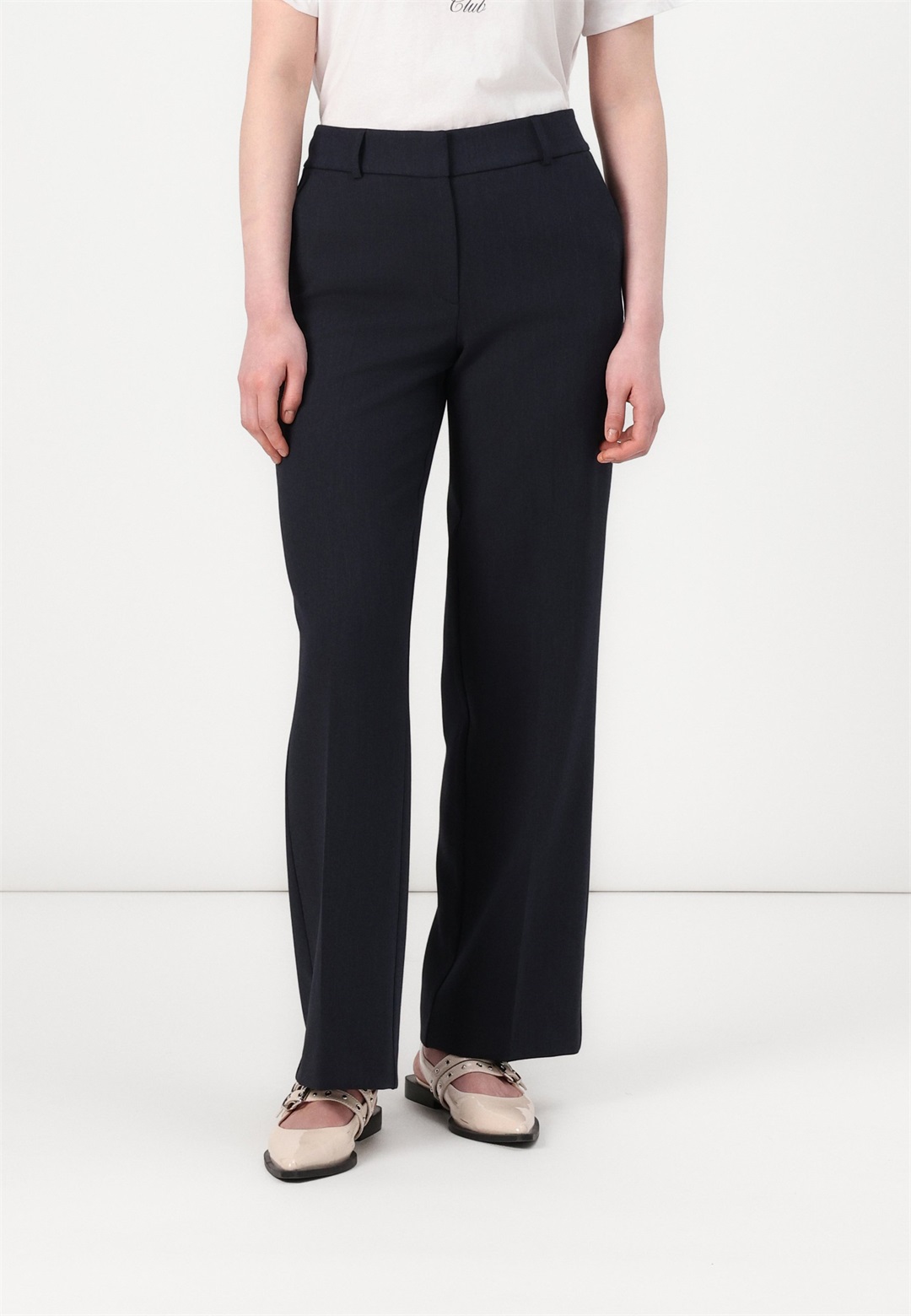Selected Femme SLFRITA WIDE PANT - Stoffhose - dark sapphire/dunkelblau