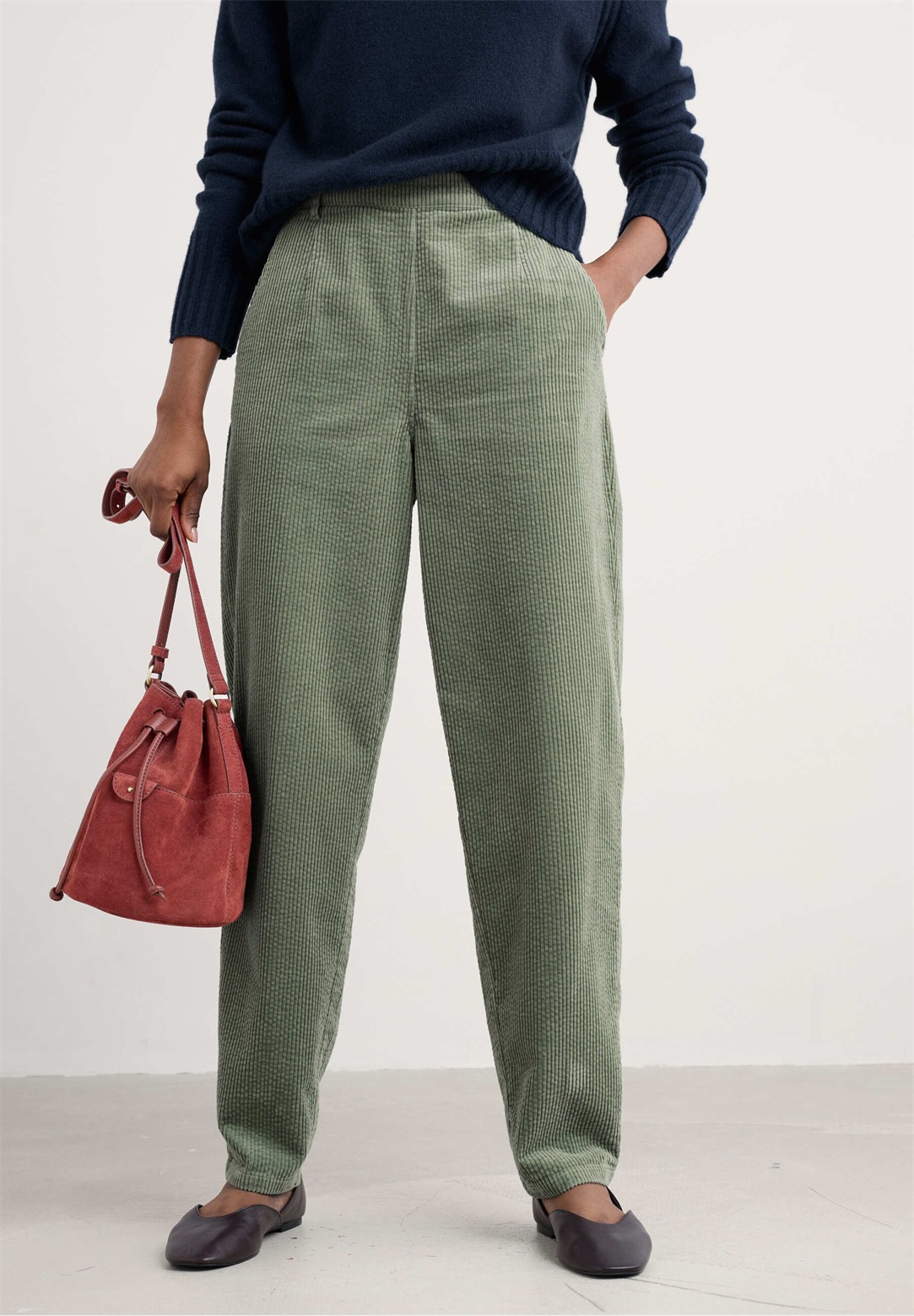 Seasalt Cornwall TRETHORNES - Stoffhose - green dusky green/grün