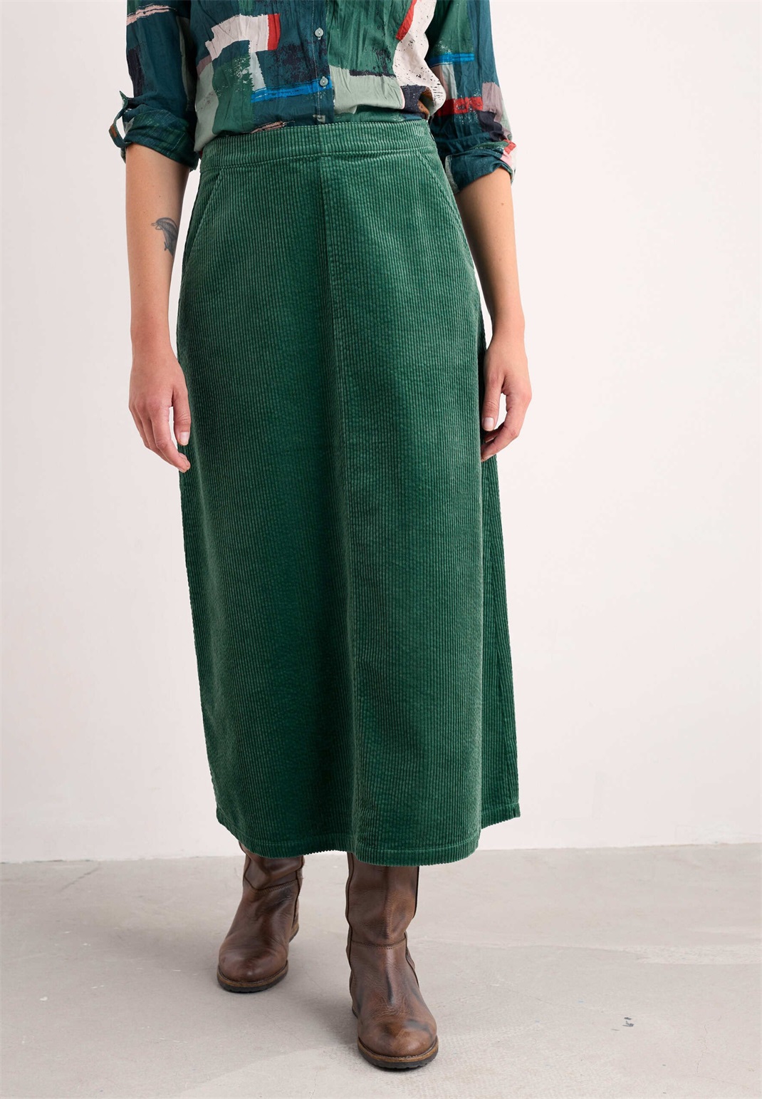 Seasalt Cornwall WINDOW WREN - A-Linien-Rock - green dark forage/grün