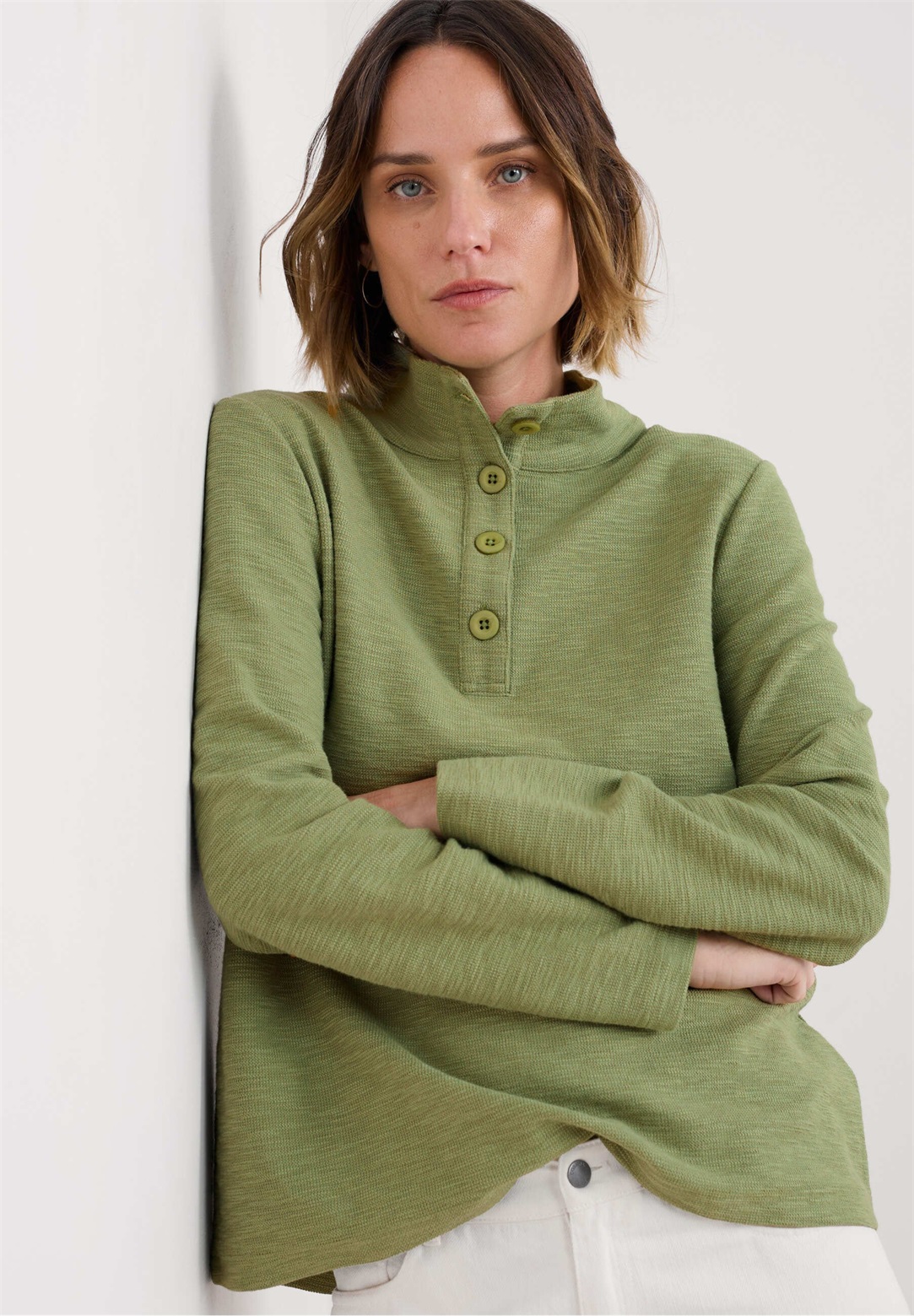 Seasalt Cornwall LAST BOAT - Sweatshirt - green - moss/grün