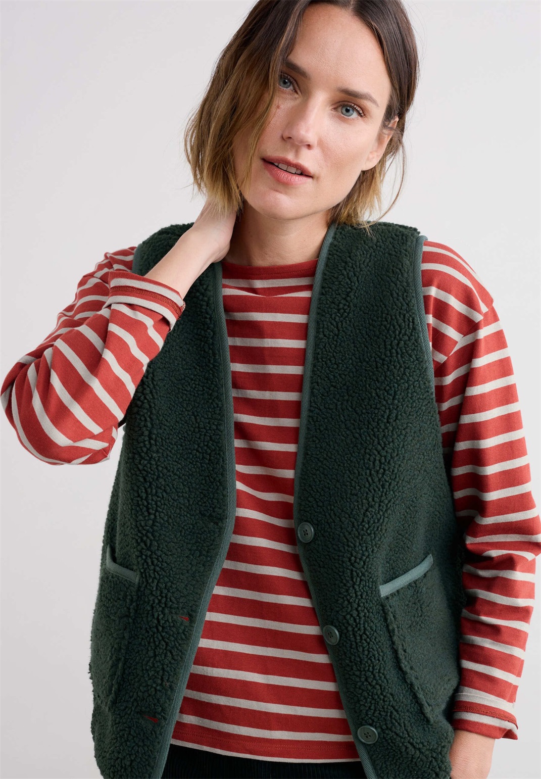 Seasalt Cornwall Weste - green - coppice/grün