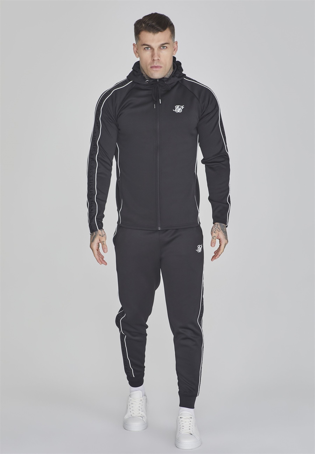 SIKSILK JOGGERS SET - Trainingsanzug - black/schwarz