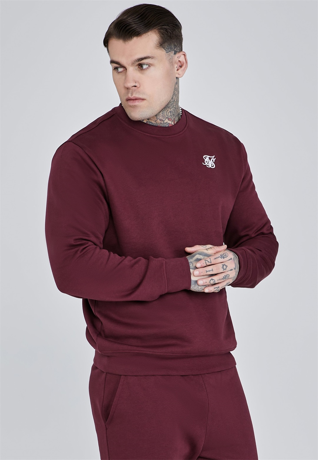 SIKSILK ESSENTIALS - Sweatshirt - burgundy/rot