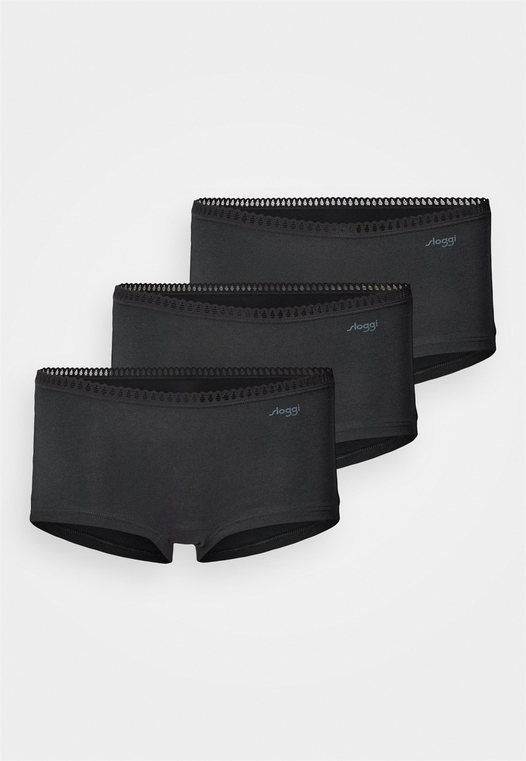 Sloggi GO CRUSH SHORT 3 PACK - Panties - black/schwarz